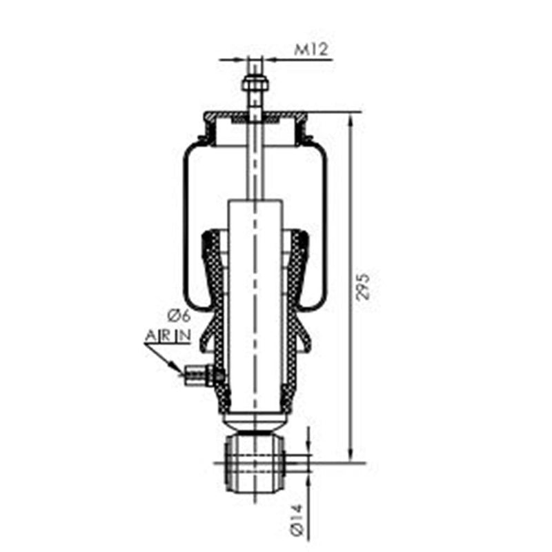 Pulmon Suspension Cabina (Kit) Scania Neotec SKU C8110665 OEM 1348117
