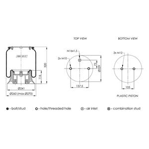 Pulmon Suspension Levante Scania Neotec SKU C9110662 OEM 556028716