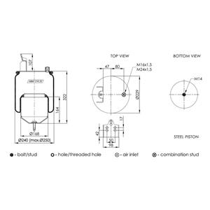 Pulmon Suspension Trasero Volvo SKU C9114344 OEM 20531985