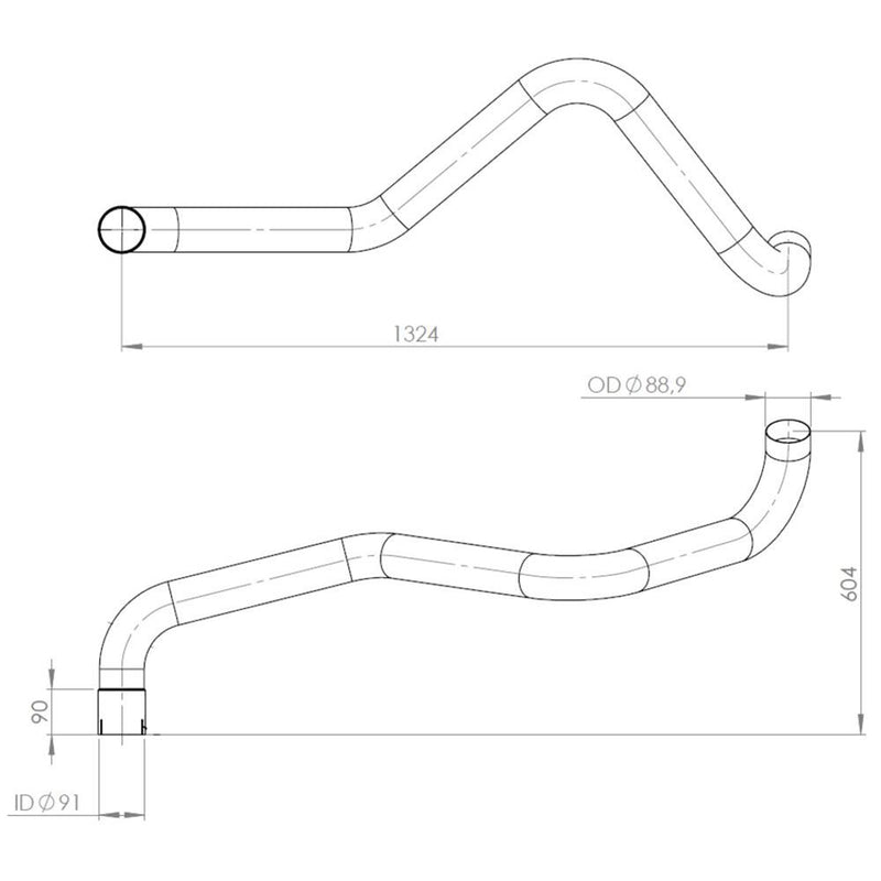 Tubo Escape Euro 5 Mercedes Benz Dinex SKU C8119487 OEM 9734920504