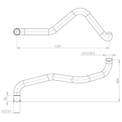 Tubo Escape Euro 5 Mercedes Benz Dinex SKU C8119487 OEM 9734920504